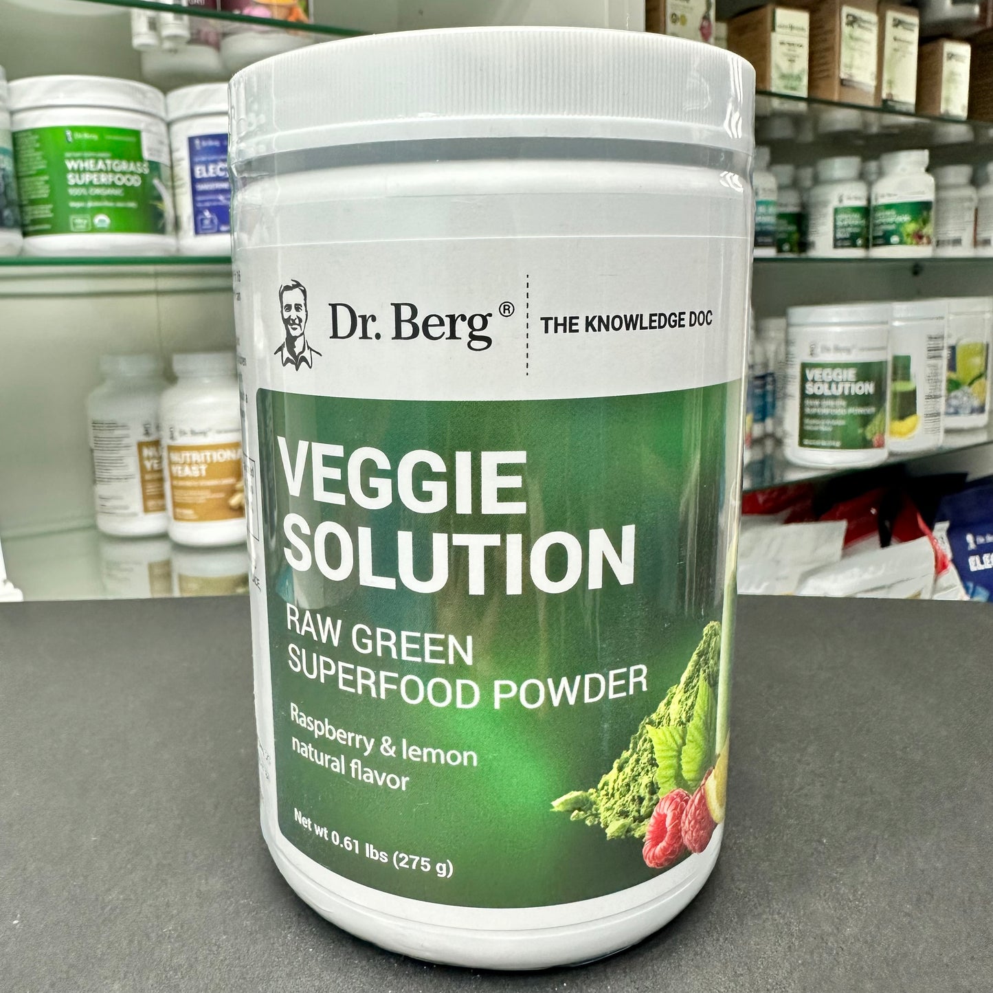 Veggie Solution, Raspberry &amp; Lemon Natural Flavor|Veggie Solution (with Spirulina), Raspberry &amp; Lemon Natural Flavor 275G 