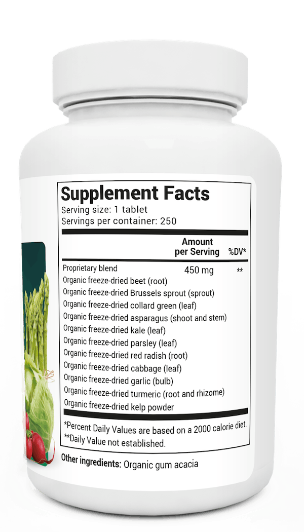 Organic Greens Superfood - Cruciferous Blend - 250 tablets｜有机绿色超级食品- 十字花科混合物- 250 片